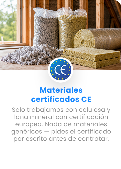 Materiales certificados CE