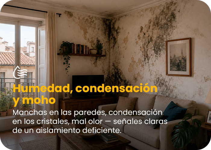 Humedad, condensación y moho